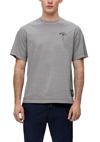 Q/S designed by T-shirt imprimé en pur coton  - gris (91D0)