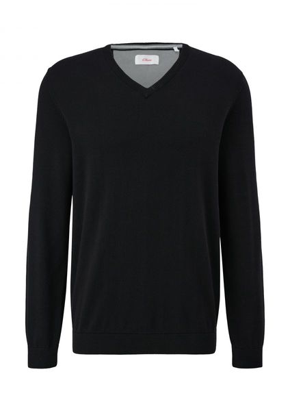 s.Oliver Red Label Knitted jumper with logo embroidery  - black (9999)