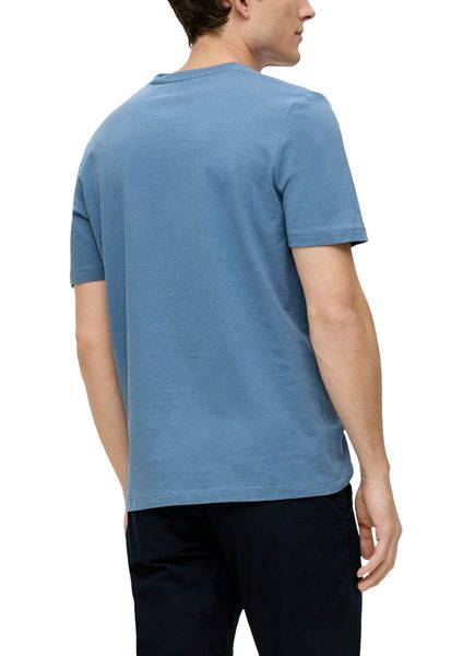 s.Oliver Red Label T-Shirt mit Label-Print - blau (54D1)