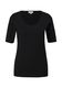 s.Oliver Red Label Jersey T-shirt with a scoop neckline  - black (9999)