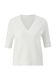 s.Oliver Black Label T-shirt en tricot avec motif ajouré  - blanc (0200)