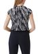 comma Ruched blouse with an all-over print - blue (59A7)