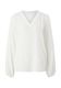 comma Viscose blouse with V-neck   - white (0120)