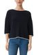 comma CI Knitted sweater with contrasting details - blue (5996)