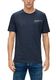 s.Oliver Red Label T-shirt with flame yarn structure  - blue (59W1)