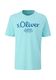 s.Oliver Red Label T-shirt with label print - green/blue (60D1)