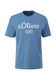 s.Oliver Red Label T-shirt with label print - blue (54D1)