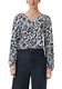 comma Patterned long sleeve with gathers - black (99B1)