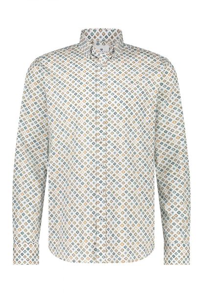 State of Art Shirt with print - white/yellow/blue (1155)