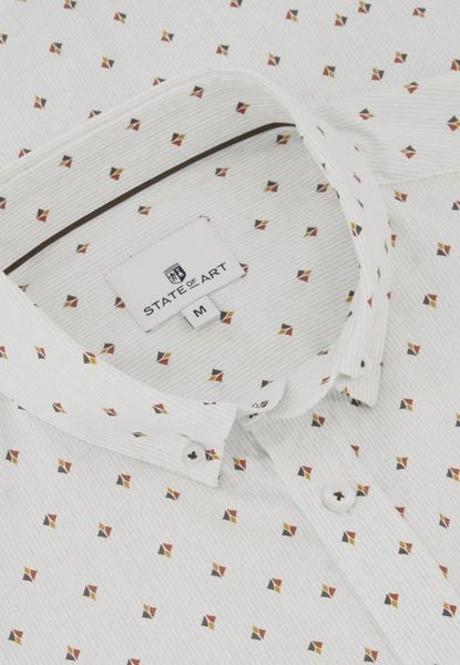 State of Art Shirt with an all-over pattern - white/brown (1125)