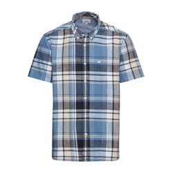 Camel active Short sleeve shirt with check pattern - blue (40)
