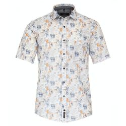 Casamoda Casual shirt - white/orange/blue (450)