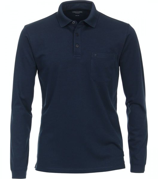 Casamoda Polo-Shirt Langarm - blau (175)
