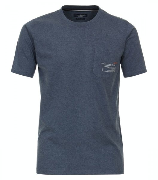 Casamoda T-shirt with breast pocket   - blue (126)