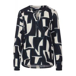Street One Blouse with print - blue (31238)