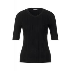 Street One Short-sleeved knitted sweater - black (10001)