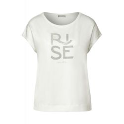 Street One T-shirt with decorative stones - white (20108)
