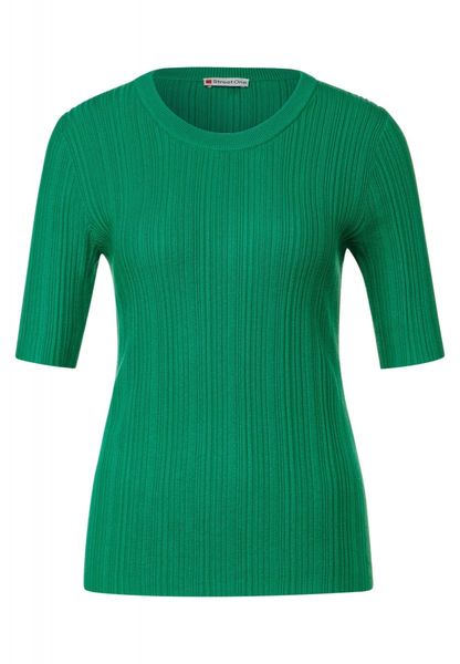 Street One Pull à manches courtes en tricot - vert (15376)