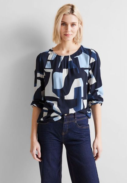 Street One Viscose blouse shirt - blue (31238)