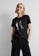 Street One T-shirt with partial print - black (30001)
