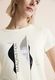 Street One T-shirt with partial print - white (30108)