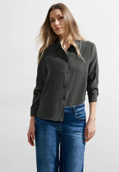 Cecil Solid Short Blouse - green (15382)