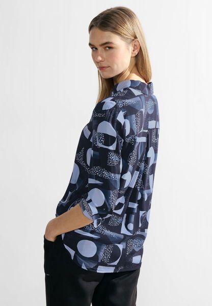 Cecil Viscose blouse with print - blue (35453)