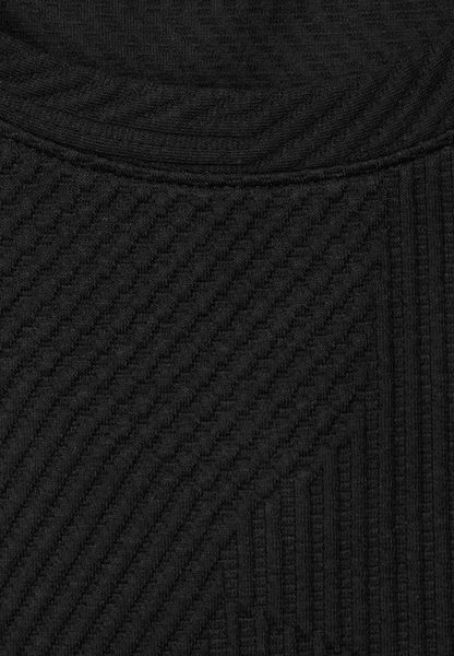 Cecil Langarmshirt mit Struktur - schwarz (10001)