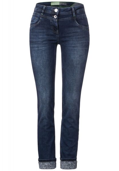 Cecil Turn-Up Slim Fit Jeans - blau (10315)