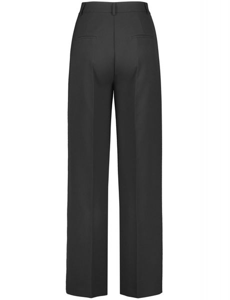 Taifun Elegant fabric trousers - black (01100)