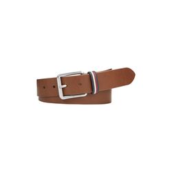 Tommy Hilfiger Casual leather belt with square buckle - brown (GES)