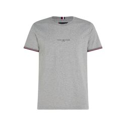 Tommy Hilfiger Slim fit T-shirt with contrasting cuffs - gray (P01)