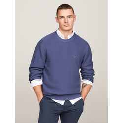 Tommy Hilfiger Pull-over en tricot structuré - bleu (C9T)