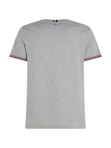 Tommy Hilfiger T-shirt slim fit avec poignets contrastés - gris (P01)