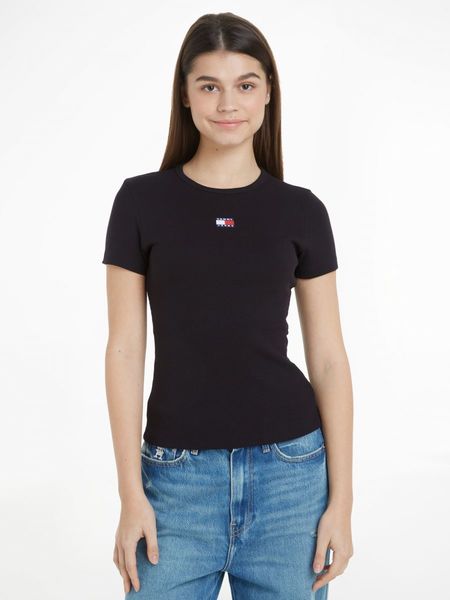 Tommy Jeans T-Shirt Slim Fit - black (BDS)
