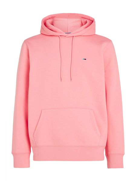 Tommy Jeans Fleece-Hoodie mit Flag-Patch - pink (TIC)