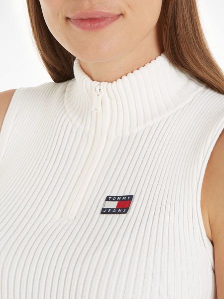 Tommy Jeans Sleeveless knitted sweater - white (YBH)