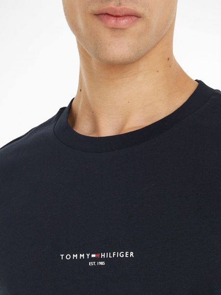 Tommy Hilfiger Slim Fit T-Shirt mit Kontrast-Bündchen - blau (DW5)