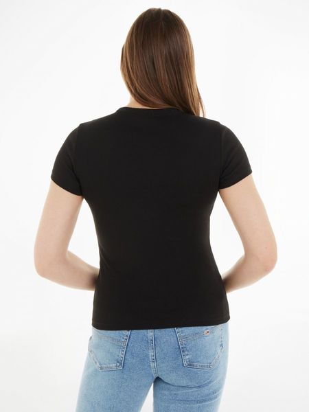 Tommy Jeans T-shirt à structure côtelée  - noir (BDS)