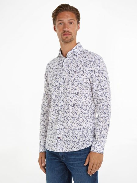 Tommy Hilfiger Shirt with all-over print  - white (0K4)