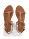 Tommy Hilfiger Flat leather sandal with enamel flag - brown (GU9)