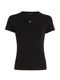 Tommy Jeans T-shirt à structure côtelée  - noir (BDS)
