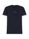 Tommy Hilfiger T-shirt slim fit avec poignets contrastés - bleu (DW5)