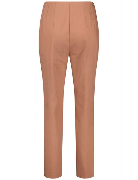 Gerry Weber Collection Trousers with stretch for comfort and vertical pintucks - brown (70243)