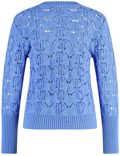 Gerry Weber Collection Pullover mit dekorativem Lochstrick - blau (80932)