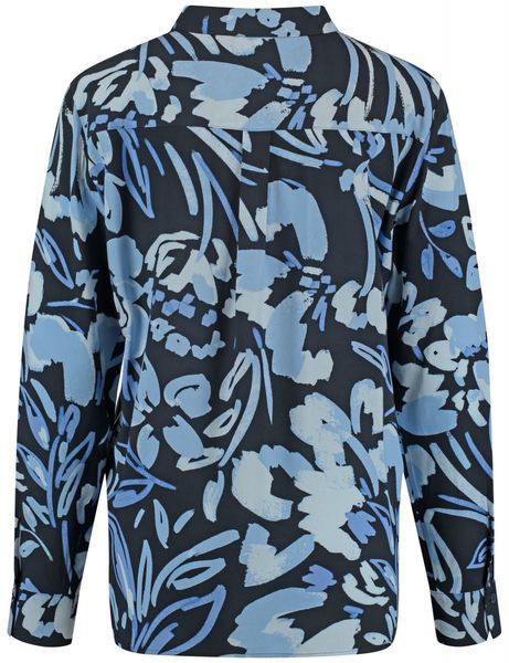 Gerry Weber Collection Bluse mit Blumenmuster - blau (08088)