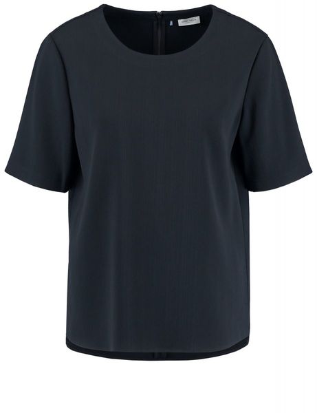 Gerry Weber Collection Simple blouse top with fabric panelling  - blue (80890)