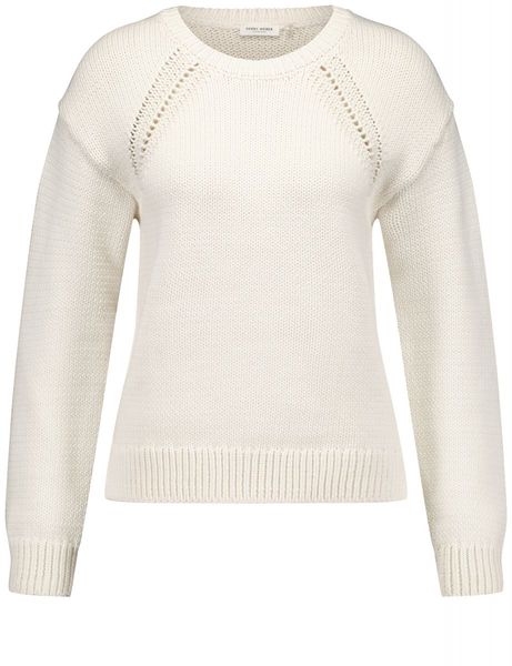 Gerry Weber Collection Modern knitted sweater - beige/white (90118)