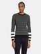 Gerry Weber Collection Striped jumper with decorative piping  - black (01092)