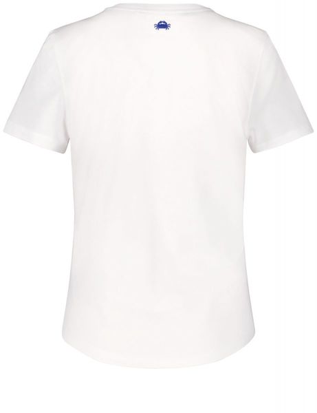 Gerry Weber Edition T-shirt avec imprimé nautique sur le devant - beige/blanc (99700)